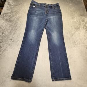 Old Navy Jeans Womens 10 Blue Medium Wash Straight Regular Stretch Denim